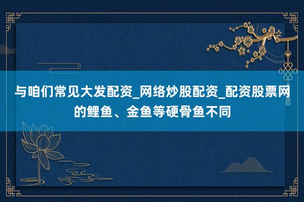与咱们常见大发配资_网络炒股配资_配资股票网的鲤鱼、金鱼等硬骨鱼不同